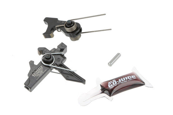 Geissele Automatics Super Dynamic Enhanced SD-E Two Stage ar15 Trigger comes with lubricant and .154in trigger pin